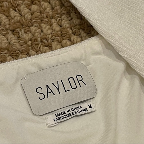 Saylor Astor Fringe Midi Dress in White Medium NWT - Picture 7 of 11